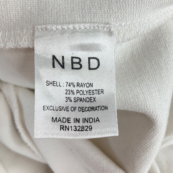 NBD White Maxi Stretch Jeweled High Split Dress Sz XS- Small $368 🥂🍾 - Picture 7 of 10